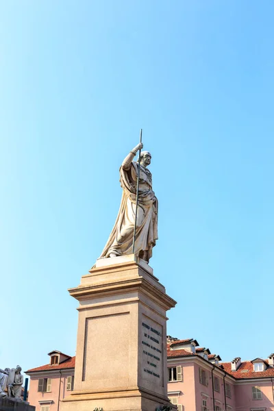 Турин Италия Памятник Витторио Эммануилу Статуя Верховного Савойи Витторио Эммануэле — стоковое фото