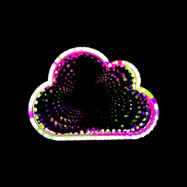 색깔의 줄무늬로부터 나오는 Ufo 보라색 — 스톡 사진