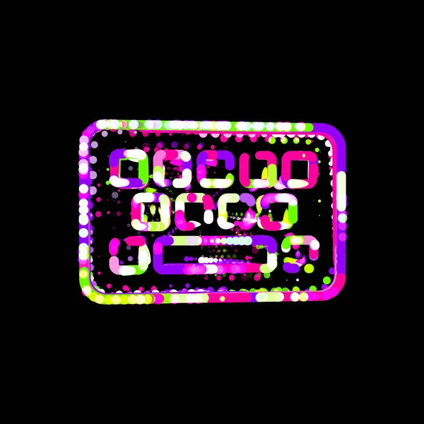 Symbol Tangentbord Från Flerfärgade Cirklar Och Ränder Ufo Grön Lila — Stockfoto
