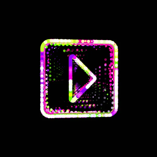 符号从多色圆圈和条纹中直接插入正方形 Ufo Green Purple Pink — 图库照片