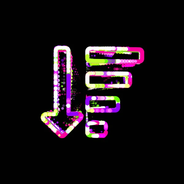 Сортировка Символов Происходит Разноцветных Кругов Полос Ufo Green Purple Pink — стоковое фото