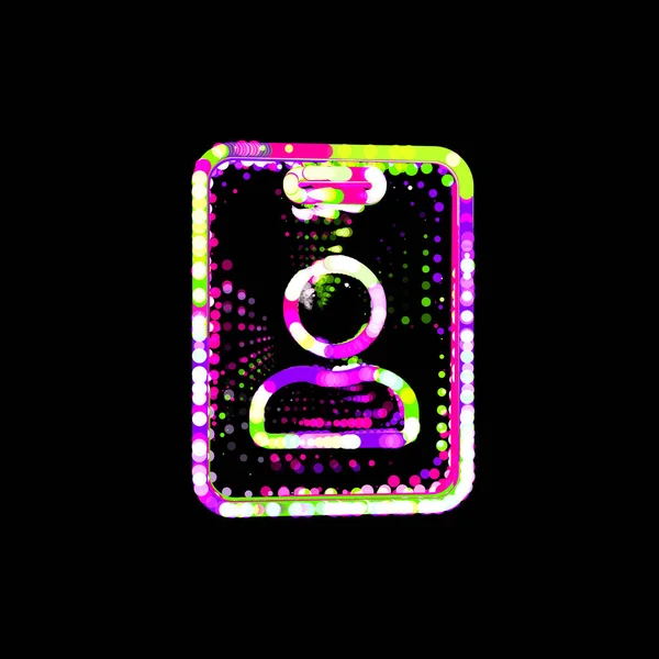 Символический Бейдж Разноцветных Кругов Полос Ufo Green Purple Pink — стоковое фото