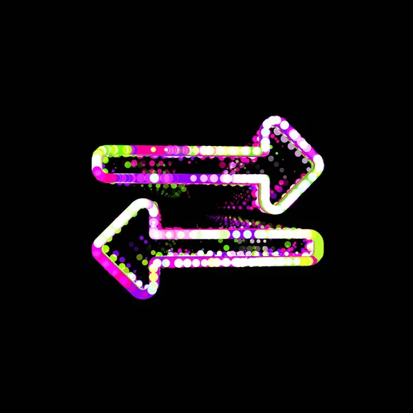 Символ Обмінюється Різнокольоровими Колами Смугами Ufo Green Purple Pink — стокове фото