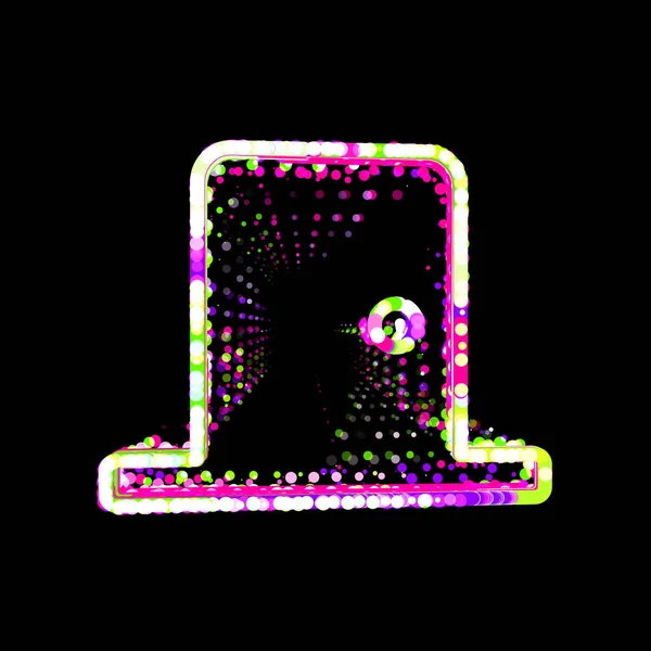 Szimbólum Ajtó Zárt Sokszínű Körök Csíkok Ufo Zöld Lila Rózsaszín — Stock Fotó