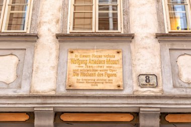 Viyana, Avusturya - 20 Temmuz 2019: Mozart Evi, Mozart 'ın yaşadığı ve çalıştığı 18. yüzyıl müzesi.
