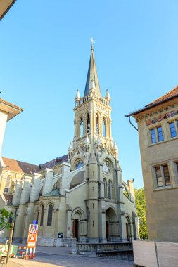 Bern, İsviçre - 14 Temmuz 2019: St. Peter ve Paul Kilisesi