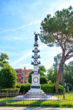 Venice, Italy - July 16, 2019: Maximilian I of Mexico Monument in Entrada al Viale Trento Park