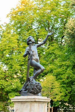 Geneva, Switzerland. David thanks God for the victory over Goliath. Sculptor Jean-Etienne Chaponnier (1801-1835)