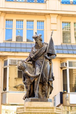 Viyana, Avusturya. Leopold Çeşmesi (Leopoldsbrunnen). Avusturya Uçbeyi. Avusturya 'nın koruyucu azizi. Heykeltıraş Johann Fruhwirth (1640-1701)