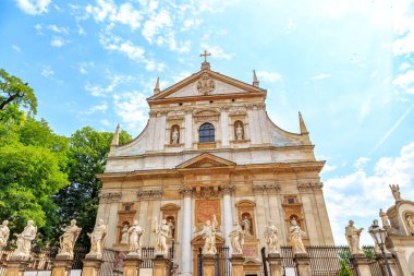Krakow, Polonya. Krakow 'daki Aziz Peter ve Paul Kilisesi. Katolik Kilisesi