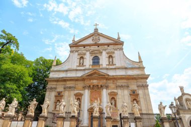 Krakow, Polonya. Krakow 'daki Aziz Peter ve Paul Kilisesi. Katolik Kilisesi