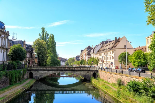 Estrasburgo Francia Canal Faux Rempart También Conocido Como Foss Faux — Foto de Stock