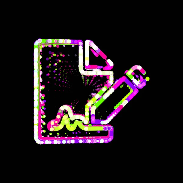 Символ Підпису Файлу Багатокольорових Кіл Смуг Ufo Green Purple Pink — стокове фото