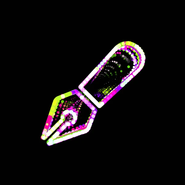 Символьна Ручка Різнокольорових Кіл Смуг Ufo Green Purple Pink — стокове фото