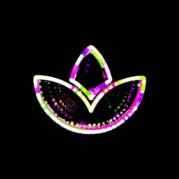 Символ Спа Лотос Разноцветных Кругов Полос Ufo Green Purple Pink — стоковое фото