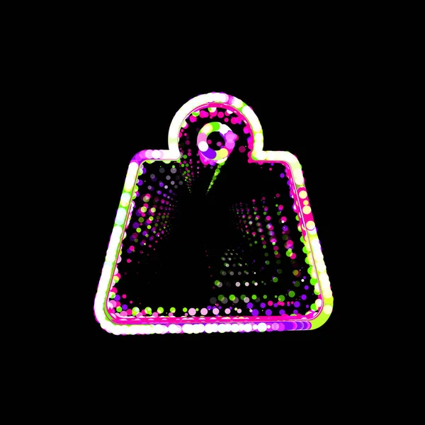 Symbool Gewicht Opknoping Van Multi Gekleurde Cirkels Strepen Ufo Groen — Stockfoto