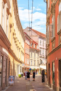 Graz, Austria - July 19, 2019: Stempfergasse street in the historic city center