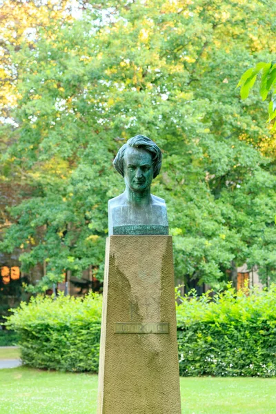 Luxembourg City Luxembourg July 2019 Bust Victor Hugo Park Parc — Stock Photo, Image