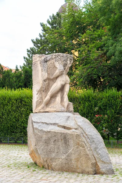 Wenen Oostenrijk Juli 2019 Monument Tegen Oorlog Fascisme Bij Albertinaplatz — Stockfoto