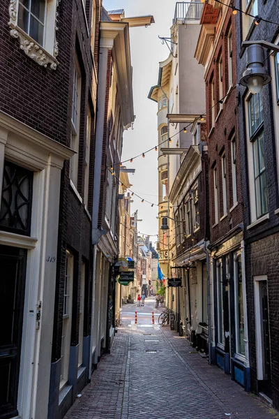 Amsterdam Juni 2019 Het Historische Centrum Van Amsterdam Ochtend Raamsteeg — Stockfoto