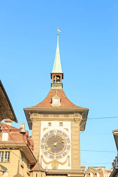 Berno Szwajcaria Zytglogge Wieża Przebudowana 1405 Roku Ruchomymi Figurami Mechanicznymi — Zdjęcie stockowe