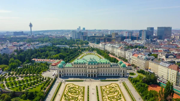 Wiedeń Austria Belweder Barokowy Kompleks Pałacowy Wiedniu Wybudowany Przez Lucasa — Zdjęcie stockowe