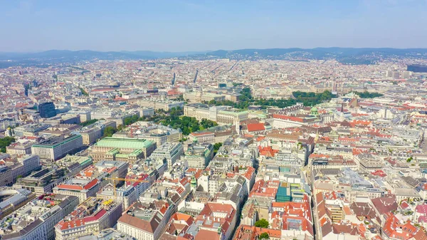 Bécs Ausztria Általános Panoráma Város Történelmi Részére Légitekintés — Stock Fotó