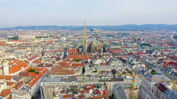 Wien Stephansdom Deutschland Stephansdom Katholische Kathedrale Das Nationalsymbol Österreichs Luftaufnahme — Stockfoto