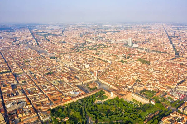 Torino Italia Panorama Della Città Vista Aerea — Foto Stock