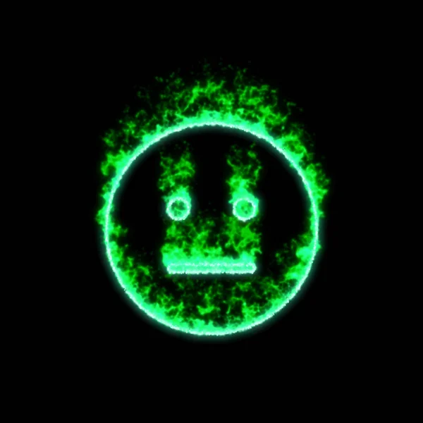 Символ Мехея Горить Зеленому Вогні — стокове фото
