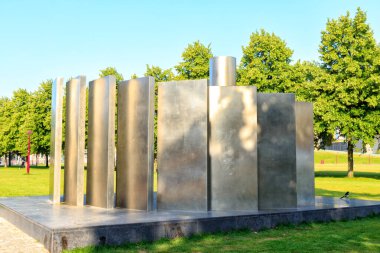 Amsterdam, Netherlands - June 30, 2019: Women of Ravensbrck 1940-1945. Monument at the Museumplein in Amsterdam in memory of the Dutch victims of the Nazi concentration camp Ravensbrck in Germany 