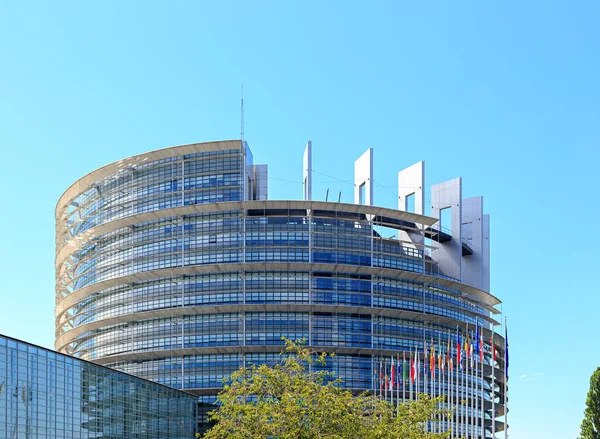 Strasbourg, Fransa - 5 Temmuz 2019: Parlement Europeen Binası