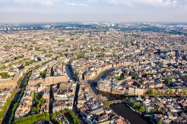 Амстердам Нидерланды Панорама Города Воздуха Лето — стоковое фото