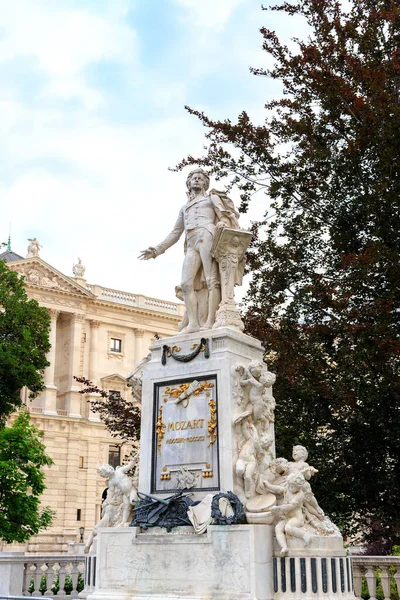 Viena Austria Mozart Monument Alemán Mozart Denkmal Arquitecto Karl Konig — Foto de Stock