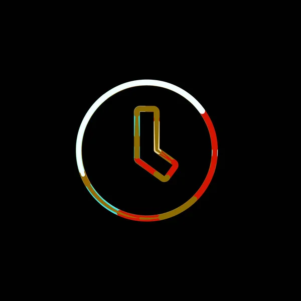 Symbol Clock Multi Colored Circles Stripes Red Brown Blue White — 스톡 사진