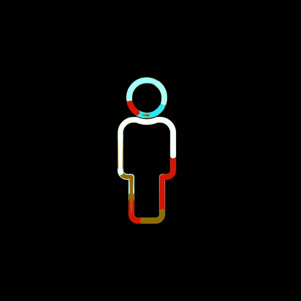 Символ Мужского Пола Разноцветных Кругов Полос Красный Коричневый Синий Белый — стоковое фото