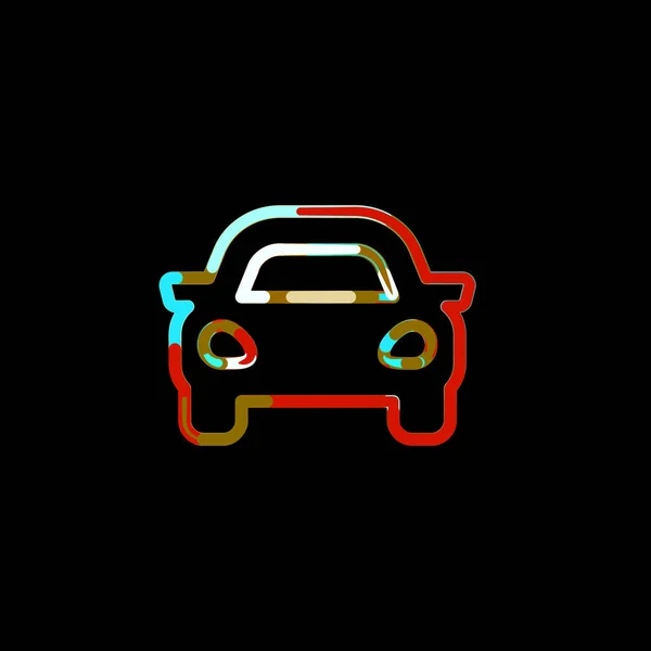 Symbool Auto Uit Multi Gekleurde Cirkels Strepen Rood Bruin Blauw — Stockfoto