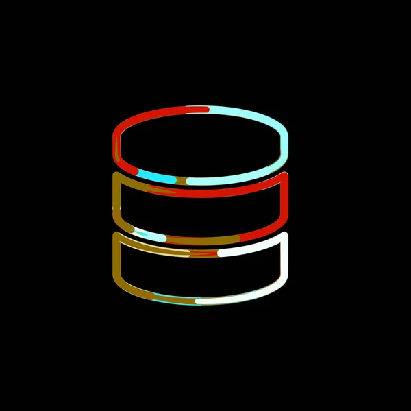 多色の円とストライプのシンボルデータベース — ストック写真