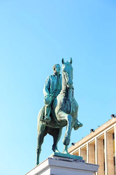 Brüssel Belgien Juli 2019 Ritterdenkmal Albert 1875 1934 Regierte Als — Stockfoto