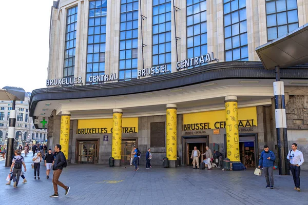 Брюссель Бельгия Июля 2019 Центральный Вокзал Брюсселя — стоковое фото