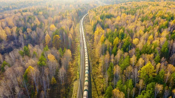 Ekaterinbourg Russie Train Avec Des Réservoirs Pour Transport Carburants Lubrifiants — Photo