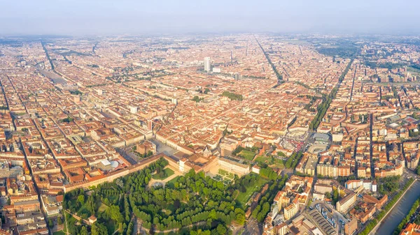 Torino Italia Panorama Della Città Vista Aerea — Foto Stock