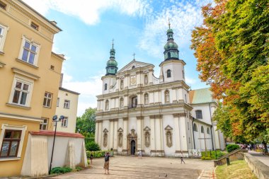 Krakow, Polonya - 21 Temmuz 2019: Siena St. Bernardino Kilisesi. Katolik Kilisesi