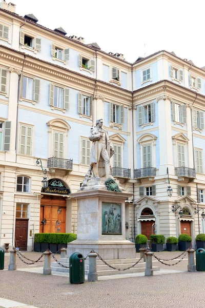 Turijn Italië Juli 2019 Monument Vincenzo Gioberti Het Beeldhouwwerk Gewijd — Stockfoto