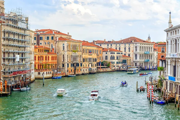 Venice Italy July 2019 Traffic Grand Canal Morning Royalty Free Stock Images