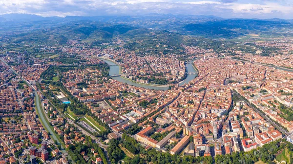 Verona Italien Panorama Des Historischen Teils Von Verona Aus Der — Stockfoto