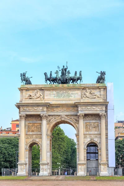 Milán Italia Arco Paz Italiano Arco Della Pace Uno Los — Foto de Stock