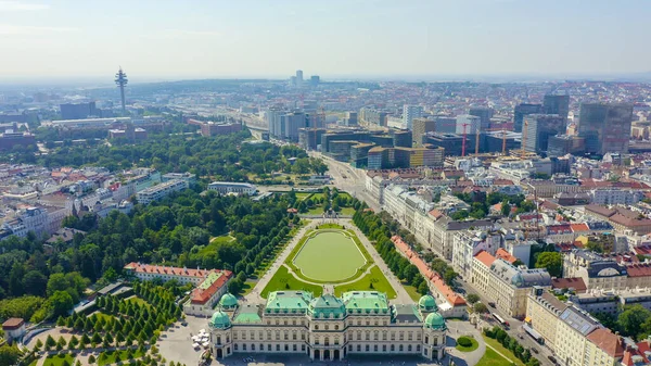 Wiedeń Austria Belweder Barokowy Kompleks Pałacowy Wiedniu Wybudowany Przez Lucasa — Zdjęcie stockowe