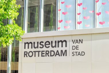 Rotterdam, Hollanda - 1 Temmuz 2019 Rotterdam Müzesi. Van de Stad Müzesi