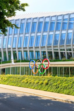 Lozan, İsviçre - 13 Temmuz 2019: Uluslararası Olimpiyat Komitesi Genel Merkezi